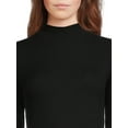 thumbnail image 4 of No Boundaries Women's Juniors Long Sleeve Mock Neck Top, Sizes XS-3XL, 4 of 5
