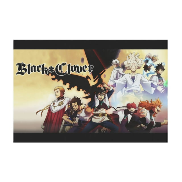 Qingyee Anime Canvas Poster Polyester Multi Size Decorative Poster,Black Clover Poster Anime Paint Decorative Poster