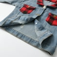 thumbnail image 7 of Chbgutlmr Baby Boy Clothes Denim Jackets Toddler Button down Jean Jacket Plaid Casual Outerwear, 7 of 7