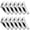 A003- Clear (Style C), variant on Tablecloth Clips, Stainless Steel Windproof, 4 Pack Triangular, for Outdoor Picnic Patio Table Cover Holding