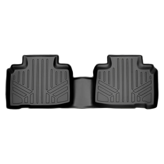 SMARTLINER Custom Fit Floor Mats 2nd Row Liner Black Compatible With 2015-2021 Ford Edge