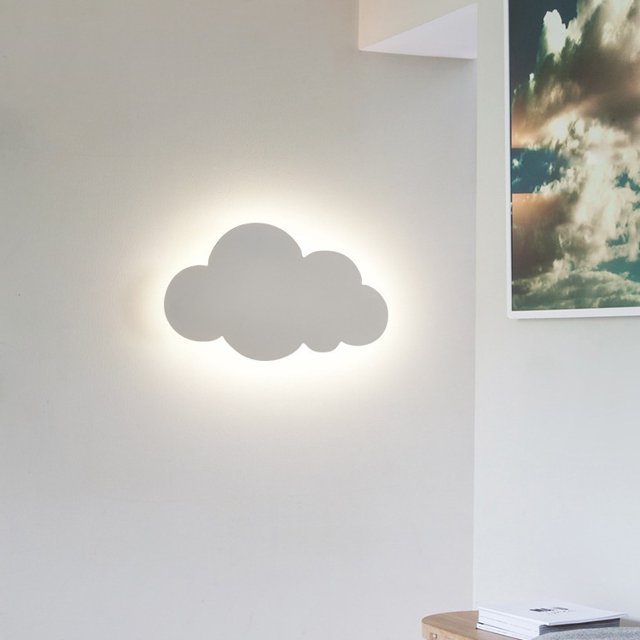 Aplique de pared - Luz de nube - Interior - Moderno - Pantalla acrílica con luces LED incorporadas - Pequeñas nubes blancas ACTIVE Biensenido a ACTIVE