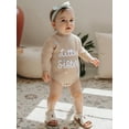 thumbnail image 5 of BemeyourBBs Baby Girl Sweater Romper Round Neck Long Sleeve Knit Jumpsuit, 5 of 9