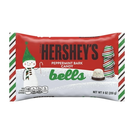 Hershey's, Holiday Peppermint Bark Bells, 9 Oz