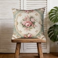 thumbnail image 6 of HuiXinOu Flower Printed Pillow Case with Hidden Zipper, Decorative Cushion Cover for Living Room Bedroom Office, Soft Home Decor, 6 of 6