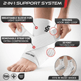 thumbnail image 4 of Sleeve Stars Ankle Brace for Sprained Ankle, Ankle Support for Women & Men, Single, White, Large, 4 of 10