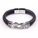 thumbnail image 4 of Pulsera de cuero de acero inoxidable para viajeros de moda europea y americana Pulsera de acero inoxidable con giro magnético lovemyson para hombre, 4 of 5