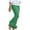 Green, variant on Girls Leggings with Ruffled, Dancing Stretch Casual Elastic Waist Tight Pants Navy Size 7-8