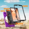 thumbnail image 4 of Case For Samsung Galaxy Tab A9+,Anti Drop Silicone+PC Layer Protective Case Handle Stand ,Shoulder Strap, Heavy Duty Shockproof Three Proof Tablet Protective Case,Purple,For Galaxy Tab A9+, 4 of 10