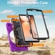 thumbnail image 4 of Funda para Samsung Galaxy Tab A9, Funda Protectora de Silicona Anti-caída + Capa de PC con Asa, Soporte, Correa para el Hombro, Funda Protectora Resistente a Golpes y Tres Pruebas para Tablet, Morado, 4 of 10