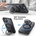 thumbnail image 3 of JETech 360 Degree Rotatable Ring Case for iPhone 15 Plus 6.7-Inch Compatible with MagSafe, Slim Shockproof Phone Cover with Stand & Ring Holder (Black), 3 of 6