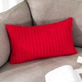 thumbnail image 2 of Fundas de almohada UGASA de terciopelo de 30 x 50 cm, 2 unidades, color rojo, 2 of 9