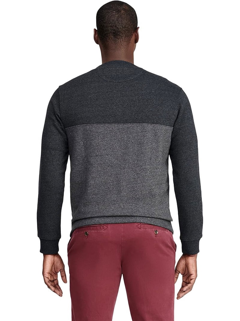 IZOD Men's Big & Tall Advantage Performance Colorblock Fleece Pullover Sweatshirt