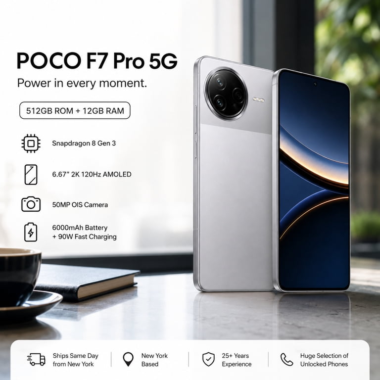 Xiaomi Poco F7 PRO 5G 512GB ROM 12GB RAM Dual Sim GSM Unlocked