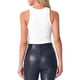 thumbnail image 3 of INSPIRAR CHIC Body sin Mangas para Mujeres Top de Cuello Halter Asimétrico L Blanco, 3 of 6