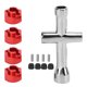 thumbnail image 3 of Llaves Cruzadas De Combinador RC, Aleación De Aluminio Combinador RC De Repuesto De 7mm Para Axial SCX24 AXI90081 Para Axial SCX24 AXI00002 Cergrey Rojo, 3 of 8