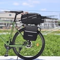 thumbnail image 4 of Alforja de bicicleta Bolsa de bicicleta trasera de asiento Bolsa de bicicletas impermeabilizante Bolsa de asiento trasero con bolsa lateral, 4 of 8
