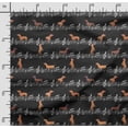 thumbnail image 2 of Soimoi Dog Printed, Cotton Satin Spandex, Sewing Fabric by The Yard 54 Inch Wide, Decorative Fabric for Dresses and Home Accents, Black, 2 of 5
