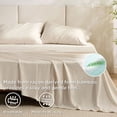 thumbnail image 5 of U by Bedsure 100% Rayon Derived from Bamboo King Sheet Set, 4 Piece Cooling 16" Deep Pocket Soft Bed Sheets, Beige, 5 of 10