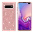 thumbnail image 2 of Samsung Galaxy S10 Plus/S10+ Case Bling Shinny Glitter Silicone Shock Proof Dual Layer Hard Phone Case Cover w/[TPU Screen Protector] for Galaxy S10+/S10 Plus - Rose Gold, 2 of 5
