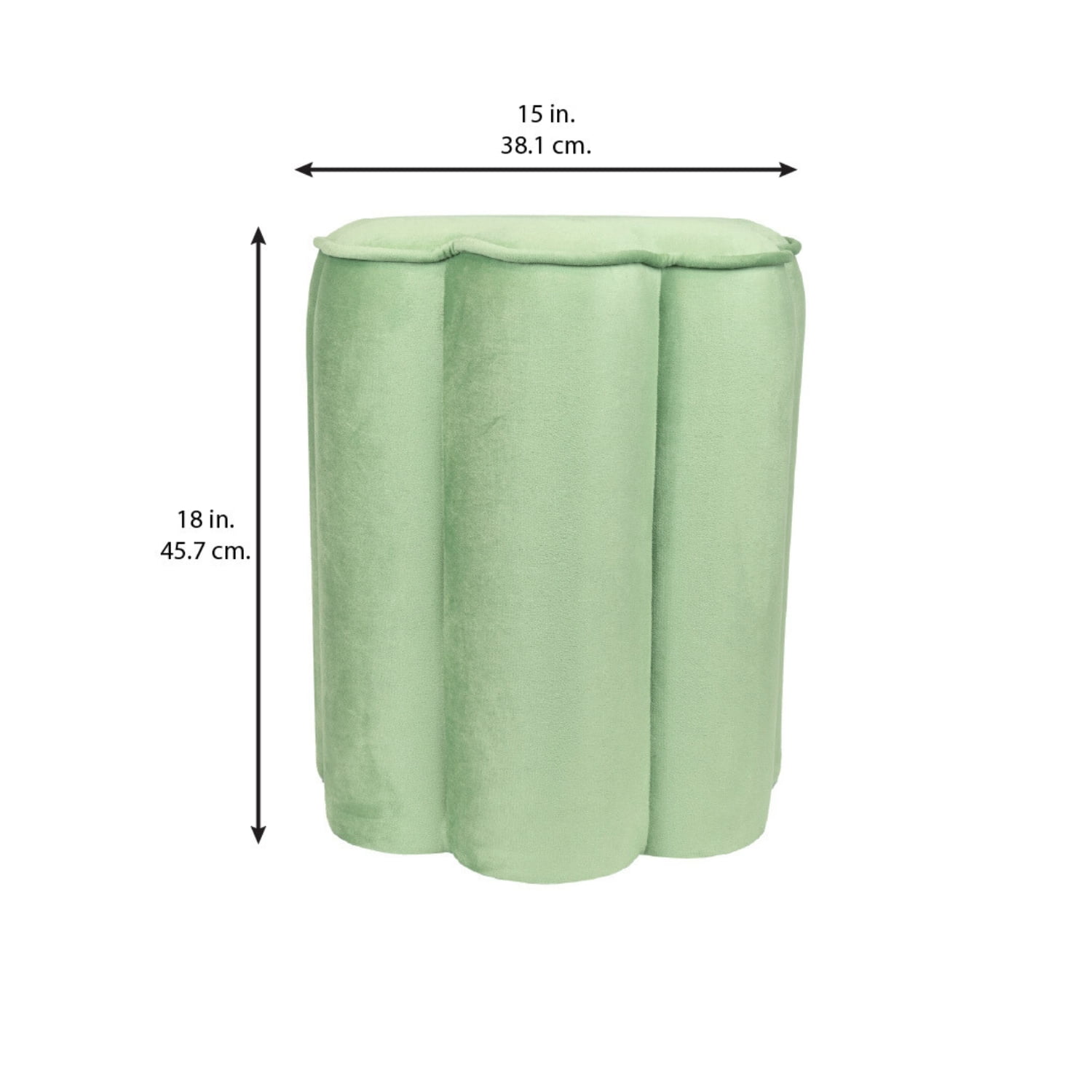 Mainstays Kids Petal Ottoman, Green