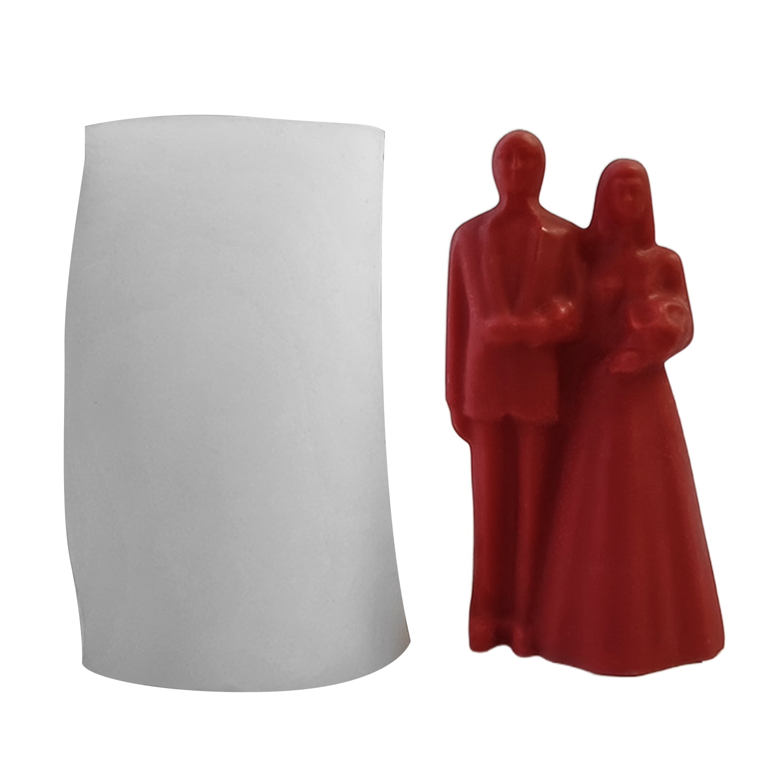 COMEET Candle Molds,Silicone Mold Romantics Couple Candle Molds Epoxy Resin Mould for Home Decorations