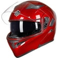 thumbnail image 3 of ILM Motorcycle Dual Visor Flip up Modular Full Face Helmet DOT 6 Colors (S, RED), 3 of 6