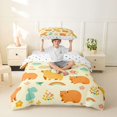 thumbnail image 2 of Erosebridal Orange Capybara Kid Twin Bedding, Cartoon Flower Rainbow Duvet Cover Set, 2 Pieces, No Comforter, 2 of 5