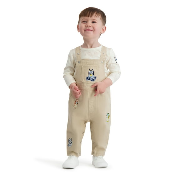 Bluey Baby Boy 2 Piece Overall Set, Sizes 0-24 Months