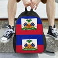 thumbnail image 7 of Men Women Haitian Flag Laptop Backpack For Outdoor Camping Travel Daypack Casual Bag, 7 of 7