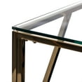 thumbnail image 3 of Modern Square End Side Table, Tempered Glass Top Metal Coffee Table, Gold, 3 of 7
