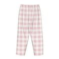 thumbnail image 5 of Xecao Pink Checkboard Women's Straight Lounge Pajama Pants: The Epitome of Relaxed Sleepwear, 5 of 9