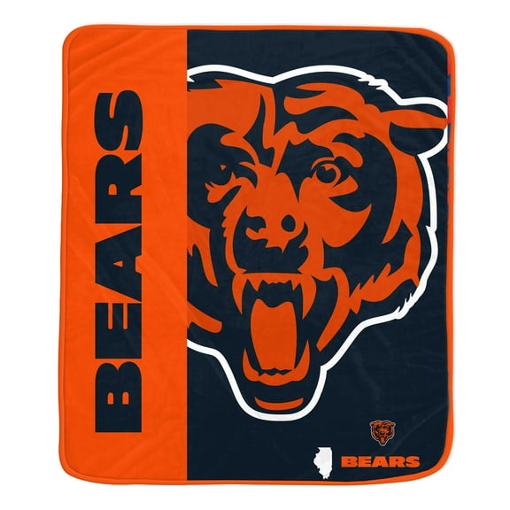 NFL Chicago Bears 50x60 Inch Ultra Soft Tailgate Throw