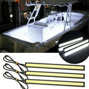 Sufanic Car LED Light,3Pcs Marine Grade Large Super Bright 12 Volt Cool White LED Courtesy Lights