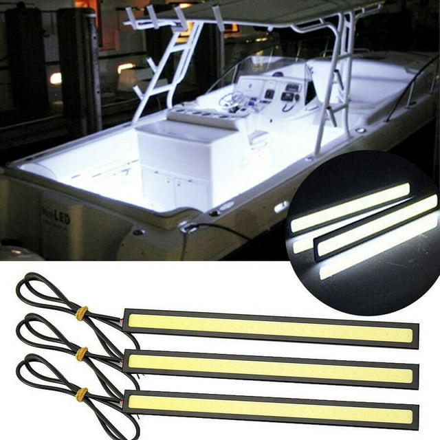 Large Size LED Courtesy Lights Marine Grade Super Bright Cool White Set of 3