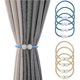 thumbnail image 1 of Magnetic Curtain Tiebacks (2 Pack) Pearl Ball Curtain Magnetic TieBacks Weave Rope Drape Tie Backs for Home, Office, Hotel Window Decorative, golden, 1 of 5