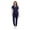 True Navy Blue, variant on M&M SCRUBS Women’s Ultra-Soft Luxe Stretch Jogger Scrub Set V-Neck Top & Jogger Pants with Pockets - Regular & Petite Size (Black, X-Small)