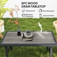 thumbnail image 4 of Outsunny Metal Patio Coffee Table, Outdoor Side Table, Distressed Grey, 4 of 10