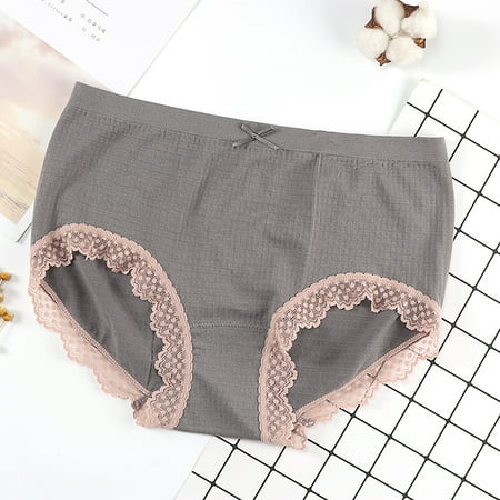

〖TOTO〗Intimates For Women Panties With Bow Lace Trim Waist Seamless Panties