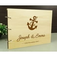 thumbnail image 2 of Wood Wooden Name Engraved Advice Book Custom Rustic Wedding Guest Book, 2 of 6