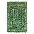 thumbnail image 3 of Unique Loom Braided Chindi Collection Area Rug - Layer (2' x 3' 1" Rectangle Green/Hunter Green), 3 of 7