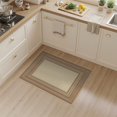 thumbnail image 2 of ODIKA Field Inspired Tonal Banded Border Subtle Stripe Sisal Solid Refined Structured Stain Resistant Flatwoven for Entryway, Kitchen, Mudroom, 2 of 7
