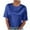 Blue, variant on Uaswgudfs Women's Pink Metallic Blouse – Drop Shoulder Oversized T-Shirt Top, Casual Shirt-Style Tee for Summer