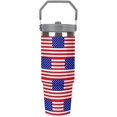 thumbnail image 3 of U.S. Flag Cute 30 Oz Tumbler with Handle Large Insulated Cup Stainless Steel Mug Gifts for Women Men, 3 of 6
