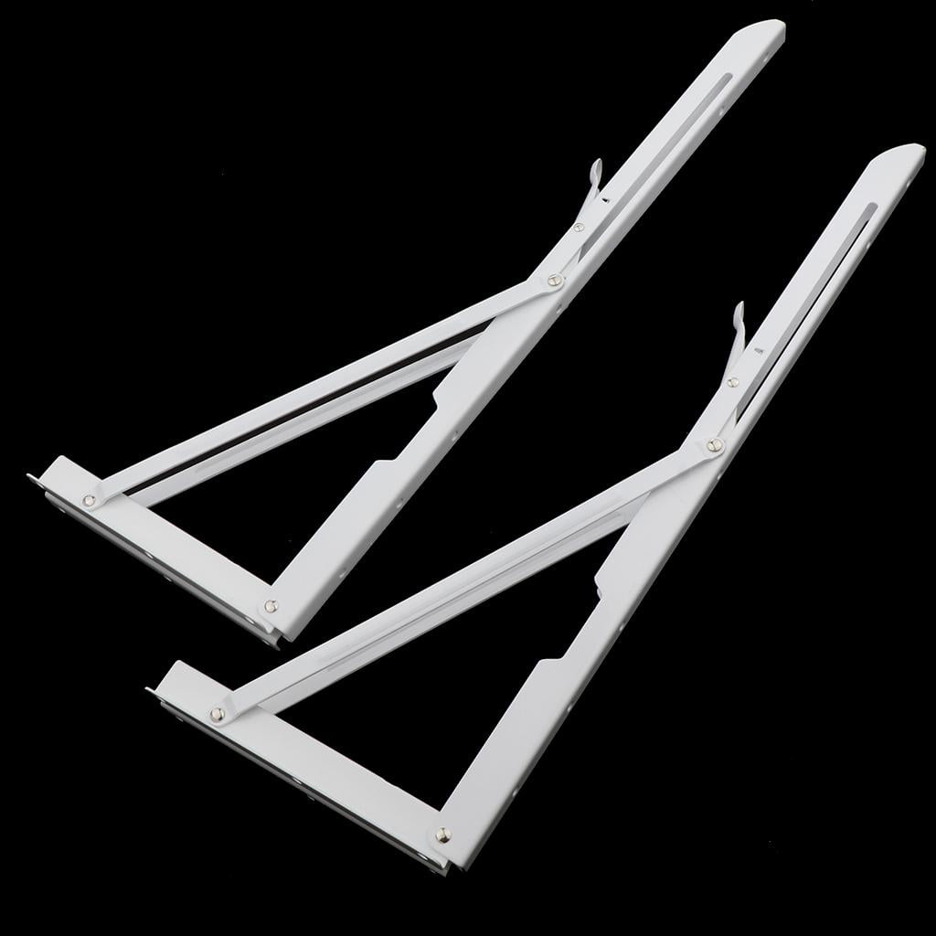 WLPZXP 2 Pieces Folding Shelf Brackets K Type Spring Steel Brackets Shelf Hardware 20inch