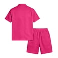 thumbnail image 6 of Men's 2 Pieces Short Sleeve Button Down Shirts and Short Set Casual Beach Vacation Summer Outfits, 6 of 6