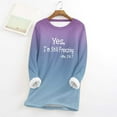 thumbnail image 2 of Lindreshi Plus Size Womens Clothes Women Thick Fleece Sweatshirt Long Sleeve Print Velvet Warm Round Neck Underwear Tops, 2 of 3