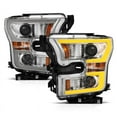 thumbnail image 6 of ANZO 2015-2016 Ford F-150 Projector Headlights w/ Plank Style Switchback Chrome w/ Amber, 6 of 19
