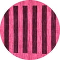 thumbnail image 1 of Ahgly Company Indoor Round Abstract Pink Modern Area Rugs, 8' Round, 1 of 4