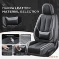 thumbnail image 5 of Coverado Gray&Black Car Seat Covers Full Set, Waterproof Premium Leather Front and Back Seat Protectors, Luxury Auto Interior Accessories, Universal Fit Most Cars Sedan SUVs Pick-up Trucks, 5 of 9